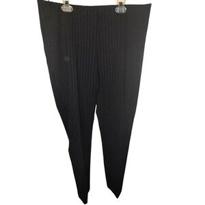 Atelier Luxe,14 gray plaid ponte knit hi-rise wide elastic waistband‎ pant